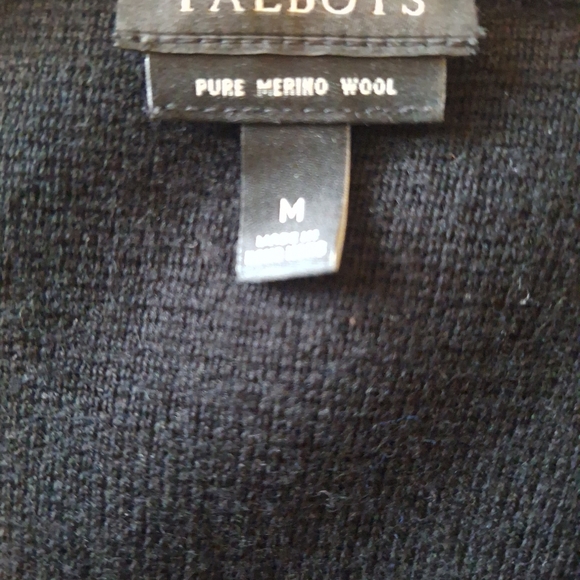 Talbots Classic Black Blazer/Jacket 100%  Merino Wool - Picture 7 of 8